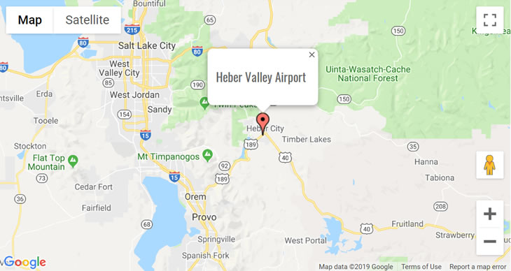 Heber Valley Airport Location Map